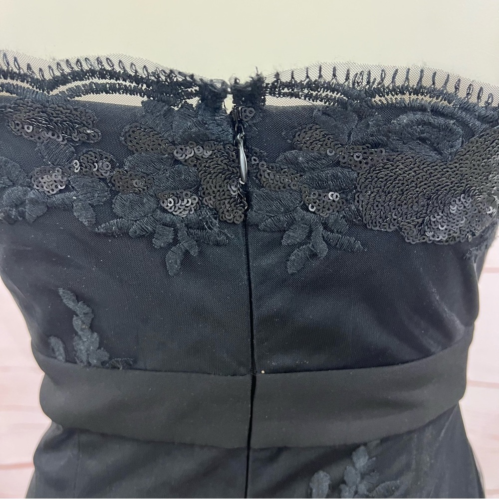 Laundry Shelli Segal Tiered Lace Sequin Cocktail Maxi Prom Dress Evening Gown - Picture 11 of 16